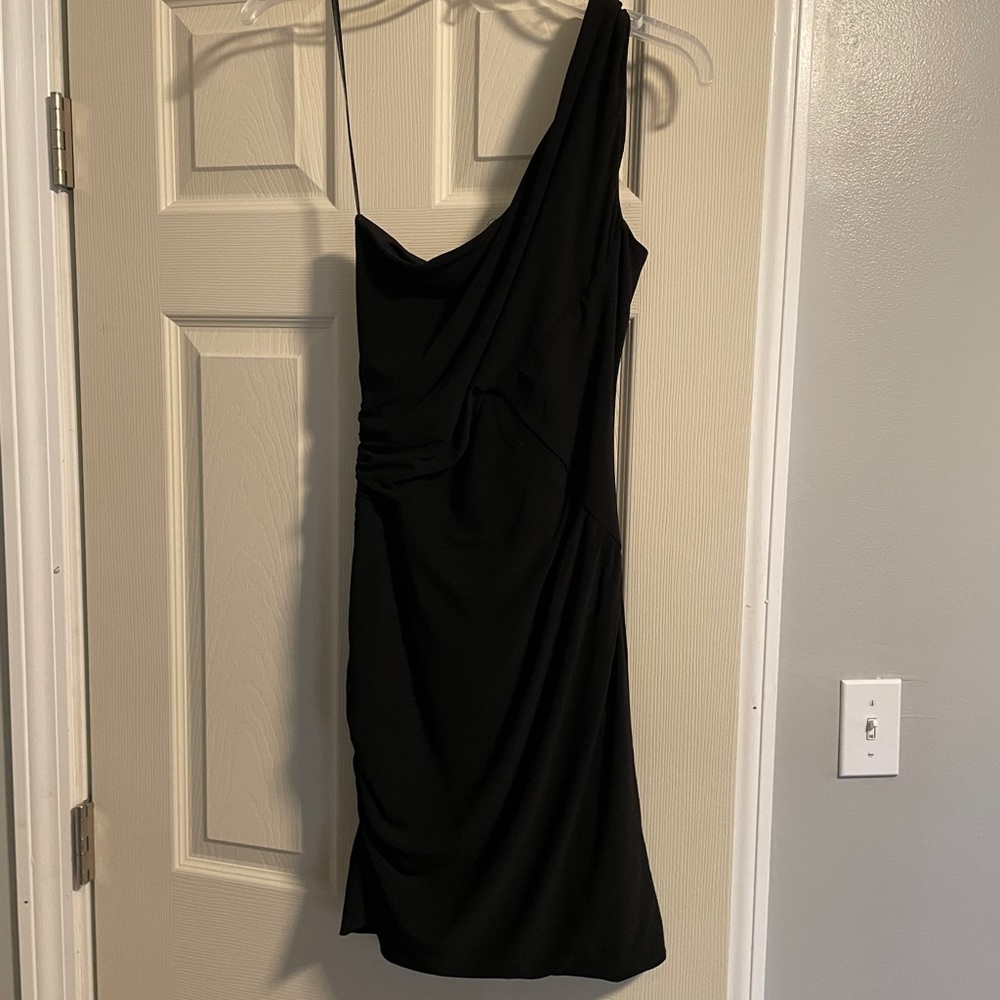Black one shoulder dress, medium